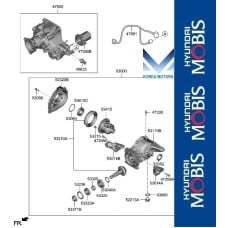 50-501 rear differential hyundai santa fe mx5 2023-25